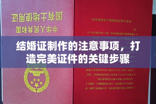 深圳结婚证制作的注意事项，打造完美证件的关键步骤