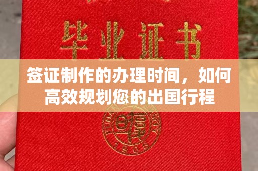 深圳签证制作的办理时间，如何高效规划您的出国行程