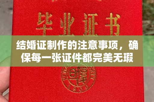 深圳结婚证制作的注意事项，确保每一张证件都完美无瑕