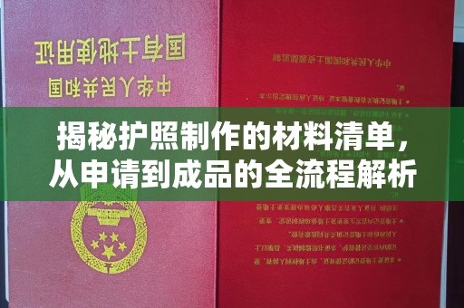 深圳揭秘护照制作的材料清单，从申请到成品的全流程解析
